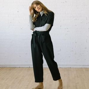 Finn Jumpsuit Black Linen Tencel
